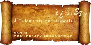Österreicher Szabolcs névjegykártya