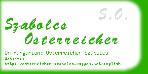 szabolcs osterreicher business card